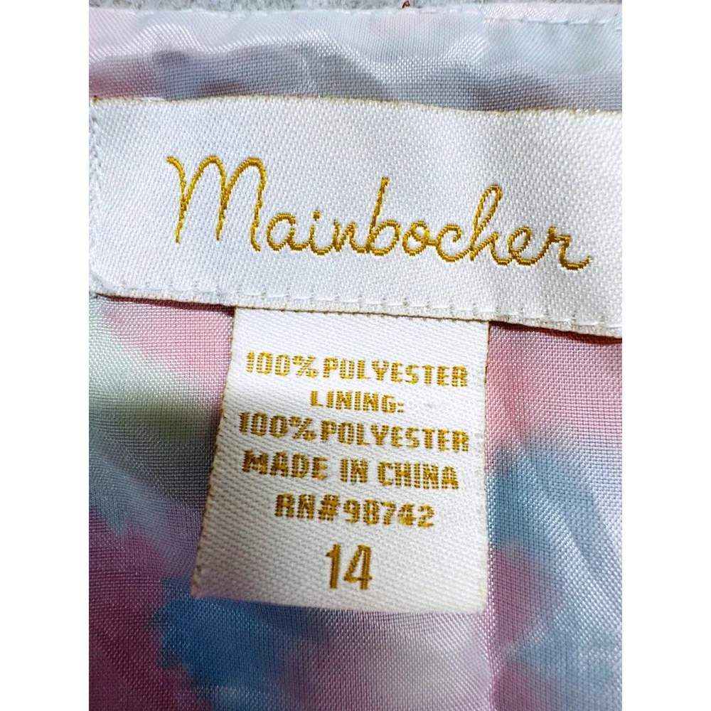 Mainbocher Womens Size 14 Colorful Patchwork Tiered A-Line Skirt Boho Midi Flowy